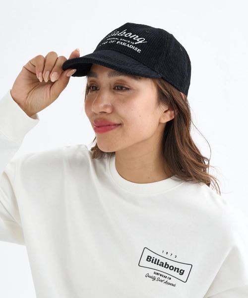 BILLABONG(ビラボン)の「BILLABONG レディース GRANDPA CAP キャップ 【2025年秋冬モデル】/ビラボンロゴ刺繍コーデュロイキャップ(帽子)(キャップ・レディース・ブラック/ブラウン/ターコイズブルー/ローズ・FREE)」の1枚目の写真