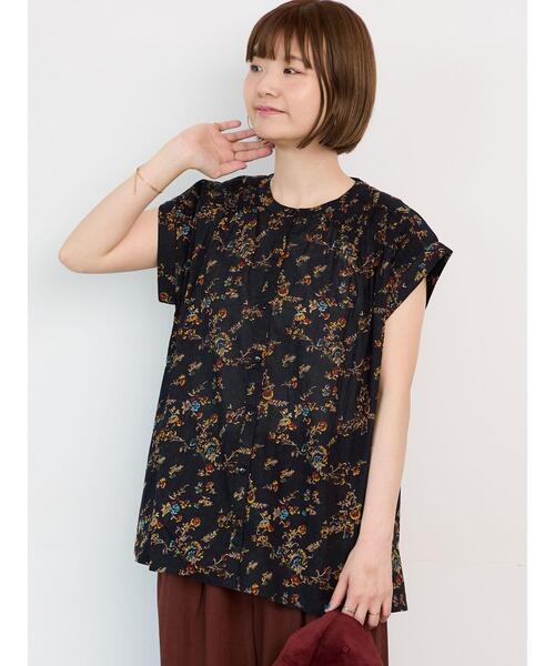 Lugnoncure（ルノンキュール）の「【INDIA made】無地/柄アソートシャーリングブラウス（シャツ/ブラウス・レディース・カーキ/ブラック/オフホワイト/ベージュ・F）」の3枚目の写真