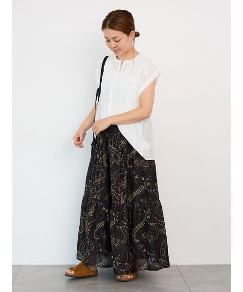 Lugnoncure（ルノンキュール）の「【INDIA made】無地/柄アソートシャーリングブラウス（シャツ/ブラウス・レディース・カーキ/ブラック/オフホワイト/ベージュ・F）」の15枚目の写真