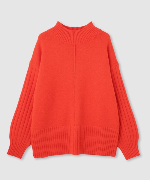 NAVY(ネイビー)の「nAvy もちりハイネックニット(ニット/セーター・レディース・ベージュ/ブルー/オレンジ/ライトグリーン/ブラック・L/M)」の5枚目の写真
