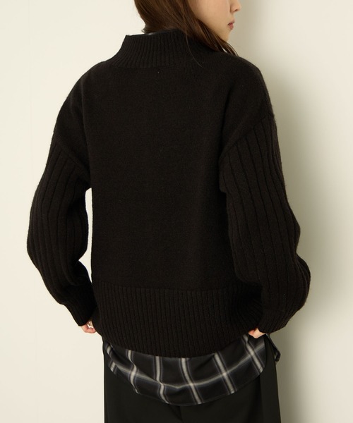 NAVY(ネイビー)の「nAvy もちりハイネックニット(ニット/セーター・レディース・ベージュ/ブルー/オレンジ/ライトグリーン/ブラック・L/M)」の12枚目の写真