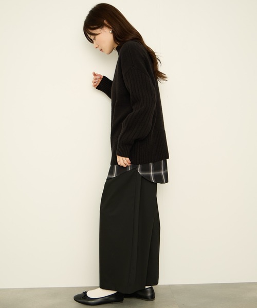NAVY(ネイビー)の「nAvy もちりハイネックニット(ニット/セーター・レディース・ベージュ/ブルー/オレンジ/ライトグリーン/ブラック・L/M)」の14枚目の写真