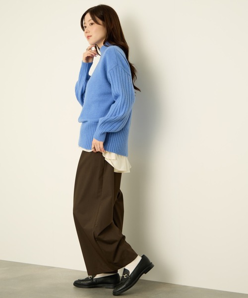 NAVY(ネイビー)の「nAvy もちりハイネックニット(ニット/セーター・レディース・ベージュ/ブルー/オレンジ/ライトグリーン/ブラック・L/M)」の20枚目の写真