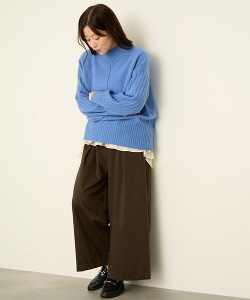 NAVY(ネイビー)の「nAvy もちりハイネックニット(ニット/セーター・レディース・ベージュ/ブルー/オレンジ/ライトグリーン/ブラック・L/M)」の21枚目の写真