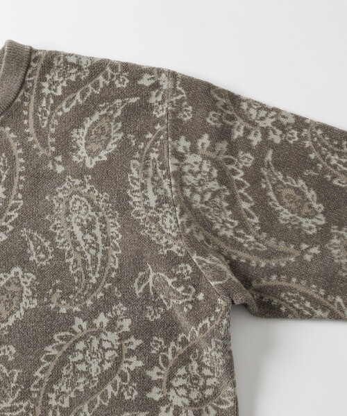 FREAK'S STORE(フリークスストア)の「ペイズリー総柄 モール糸 クルーネックニット/リラックスフィット(ニット/セーター・メンズ・オリーブ/ベージュ/ワインレッド・LARGE/MEDIUM)」の13枚目の写真