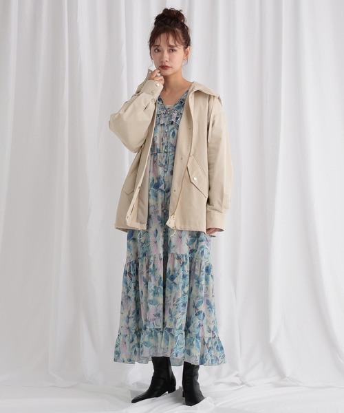 mysty woman（ミスティウーマン）の「ツイルマウンテンパーカー 582488（マウンテンパーカー・レディース・ネイビー/ベージュ/ブラウン・FREE）」の16枚目の写真