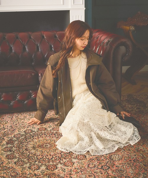 mysty woman（ミスティウーマン）の「ツイルマウンテンパーカー 582488（マウンテンパーカー・レディース・ネイビー/ベージュ/ブラウン・FREE）」の5枚目の写真