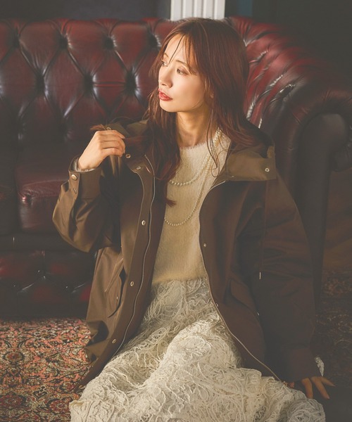 mysty woman（ミスティウーマン）の「ツイルマウンテンパーカー 582488（マウンテンパーカー・レディース・ネイビー/ベージュ/ブラウン・FREE）」の6枚目の写真