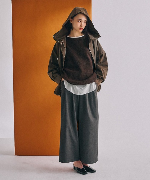 mysty woman（ミスティウーマン）の「ツイルマウンテンパーカー 582488（マウンテンパーカー・レディース・ネイビー/ベージュ/ブラウン・FREE）」の10枚目の写真