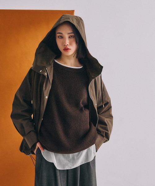 mysty woman（ミスティウーマン）の「ツイルマウンテンパーカー 582488（マウンテンパーカー・レディース・ネイビー/ベージュ/ブラウン・FREE）」の11枚目の写真