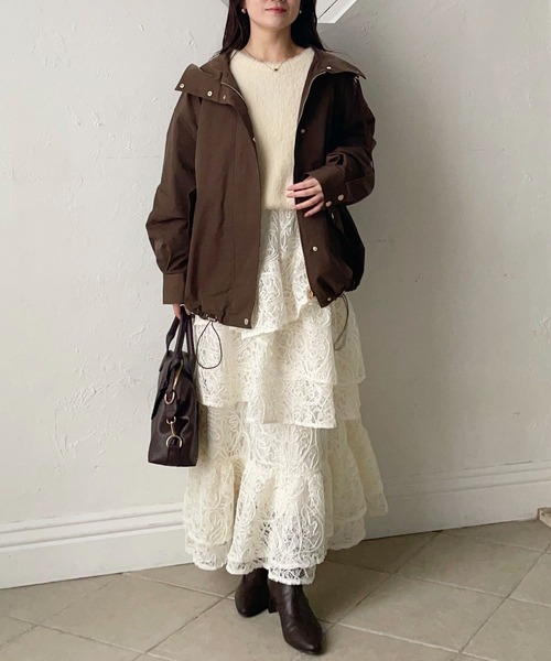 mysty woman（ミスティウーマン）の「ツイルマウンテンパーカー 582488（マウンテンパーカー・レディース・ネイビー/ベージュ/ブラウン・FREE）」の13枚目の写真