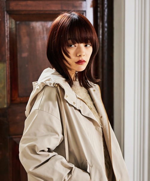 mysty woman（ミスティウーマン）の「ツイルマウンテンパーカー 582488（マウンテンパーカー・レディース・ネイビー/ベージュ/ブラウン・FREE）」の9枚目の写真