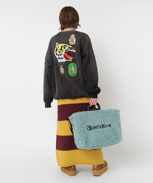 RNA(アールエヌエー)の「E5185 シープボアBIGトート(トートバッグ・レディース・イエロー/ベージュ/ブルー・FREE)」の15枚目の写真