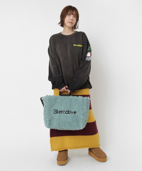 RNA(アールエヌエー)の「E5185 シープボアBIGトート(トートバッグ・レディース・イエロー/ベージュ/ブルー・FREE)」の14枚目の写真