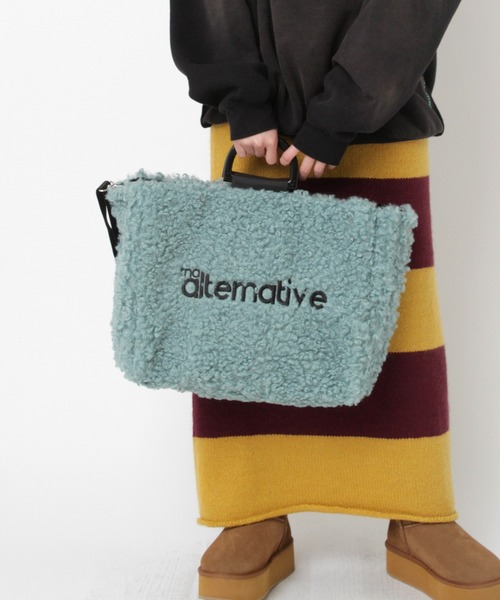 RNA(アールエヌエー)の「E5185 シープボアBIGトート(トートバッグ・レディース・イエロー/ベージュ/ブルー・FREE)」の13枚目の写真