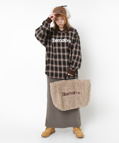 RNA(アールエヌエー)の「E5185 シープボアBIGトート(トートバッグ・レディース・イエロー/ベージュ/ブルー・FREE)」の16枚目の写真