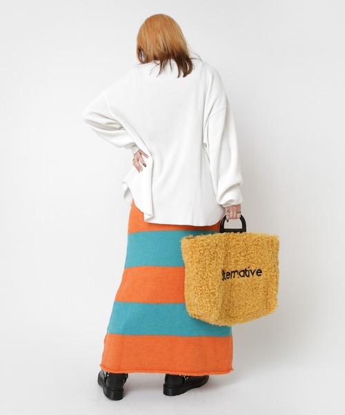 RNA(アールエヌエー)の「E5185 シープボアBIGトート(トートバッグ・レディース・イエロー/ベージュ/ブルー・FREE)」の22枚目の写真