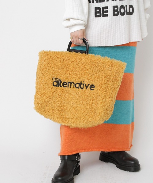 RNA(アールエヌエー)の「E5185 シープボアBIGトート(トートバッグ・レディース・イエロー/ベージュ/ブルー・FREE)」の9枚目の写真