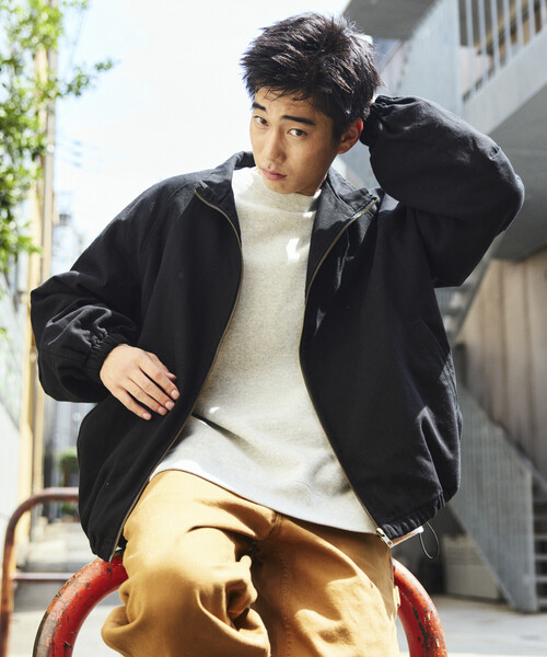 セール】限定展開 ビッグシルエット スタンドカラー ダック ブルゾン