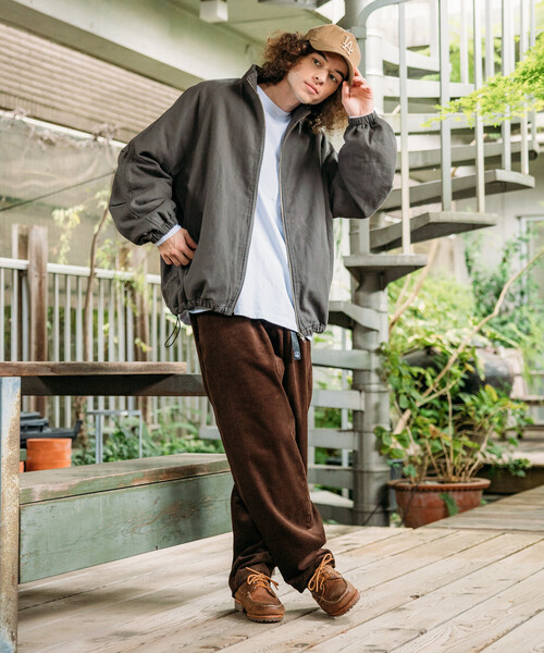 限定展開 ビッグシルエット スタンドカラー ダック ブルゾン