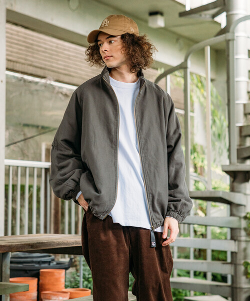 セール】限定展開 ビッグシルエット スタンドカラー ダック ブルゾン