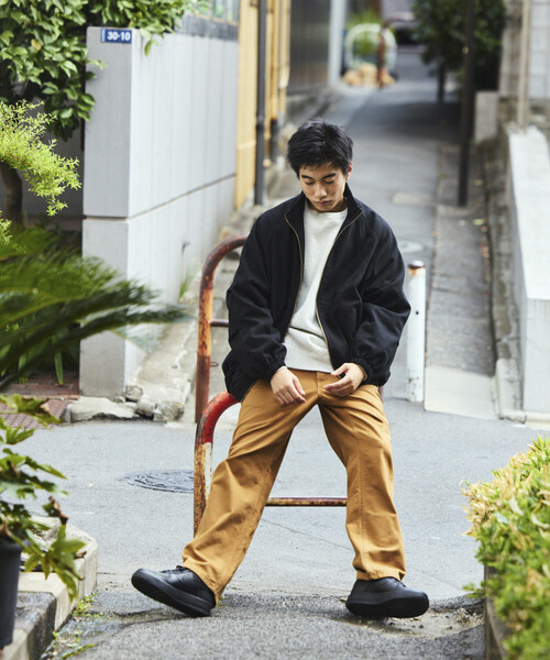 アクネ/カラーブロックブルゾン/スタジャン/裏地キルティング/ビッグシルエット 限定展開 ビッグシルエット スタンドカラー ダック ブルゾン