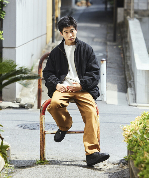 限定展開 ビッグシルエット スタンドカラー ダック ブルゾン