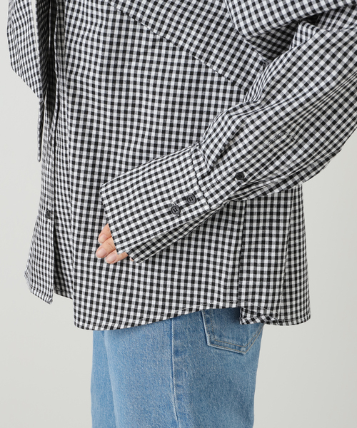 PROVOKE （プロヴォーク）の「PROVOKE/プロヴォーク ギンガムボウタイシャツ PV-030071（シャツ/ブラウス・レディース・ブラック/ブラウン・FREE）」の15枚目の写真