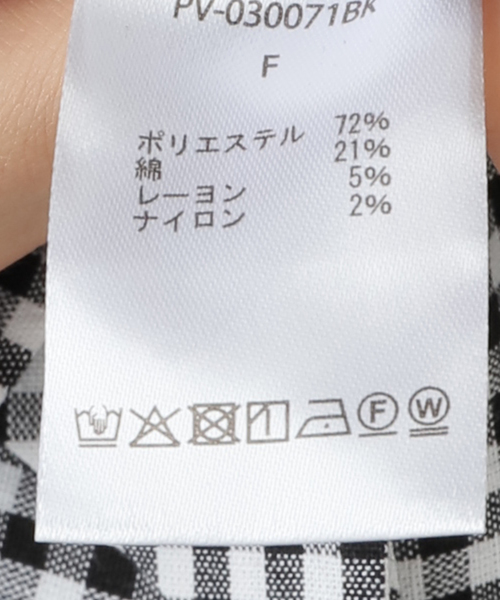PROVOKE （プロヴォーク）の「PROVOKE/プロヴォーク ギンガムボウタイシャツ PV-030071（シャツ/ブラウス・レディース・ブラック/ブラウン・FREE）」の18枚目の写真