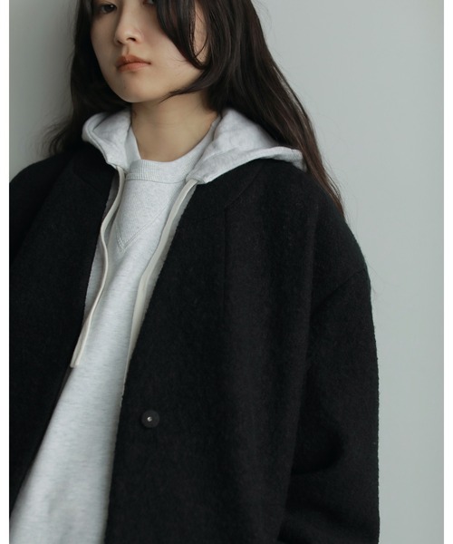 anuke（アンヌーク）の「Over Sweat Parka（パーカー・レディース・ネイビー/グレー/クリーム・FREE）」の4枚目の写真