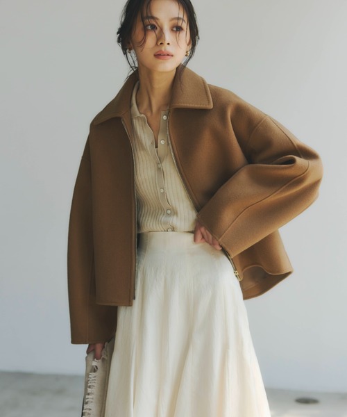 リバーウールショートコート（ブルゾン）｜anuans（アニュアンス）の