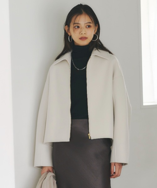 リバーウールショートコート（ブルゾン）｜anuans（アニュアンス