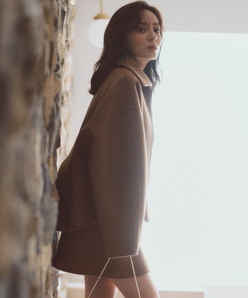 【新品タグ付き】anuans リバーウールショートコート リバーウールショートコート