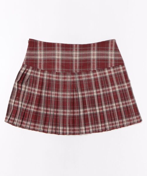 HOOK(フック)の「HOOK for girls チェック柄 プリーツ ミニスカート(スカート・レディース・ブラック/レッド/ネイビー・MEDIUM/SMALL/LARGE)」の20枚目の写真