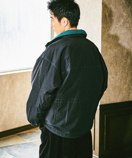 niko and...(ニコアンド)の「ナイロンスタンドブルゾン(ブルゾン・メンズ・スモーク/ブルー/ブラック・MEDIUM/LARGE)」の9枚目の写真