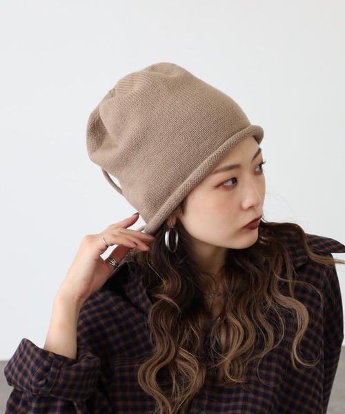 セール】ドローストリングシングルワッチキャップ（ニット