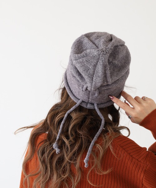 セール】ドローストリングシングルワッチキャップ（ニット