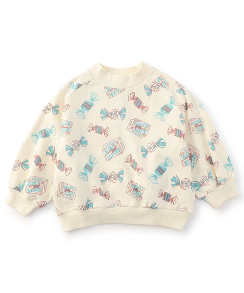 F.O.KIDS（エフオーキッズ）の「【ジュニア対応】3色3柄変形ラグラントレーナー（スウェット・キッズ・チャコール/グリーン/キナリ・80/90/100/110/120/140/130）」の2枚目の写真