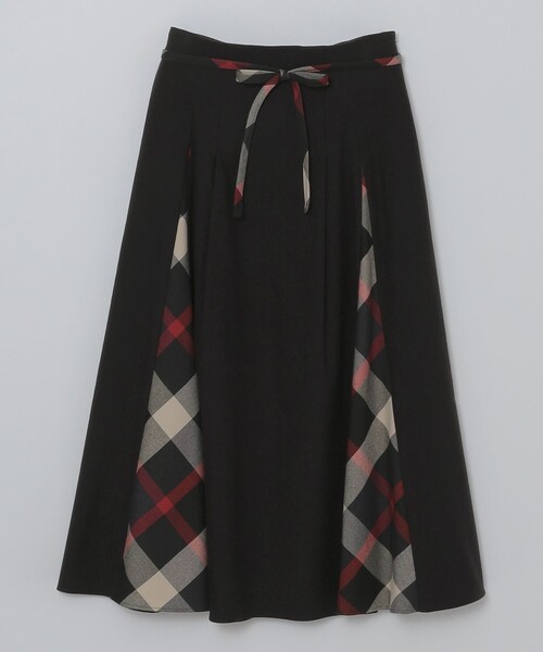 CB CRESTBRIDGE（シービークレストブリッジ）の「パーシャルチェックスカート（スカート・レディース・ブラック・M/S）」の9枚目の写真