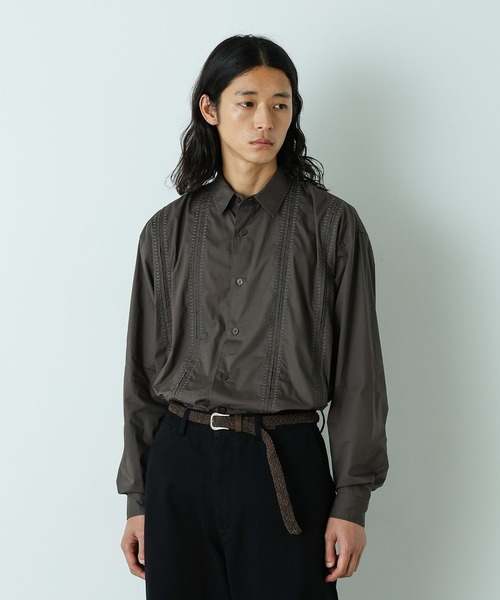 セール】「HOTEL LACE」デザインステッチロングスリーブシャツ（シャツ