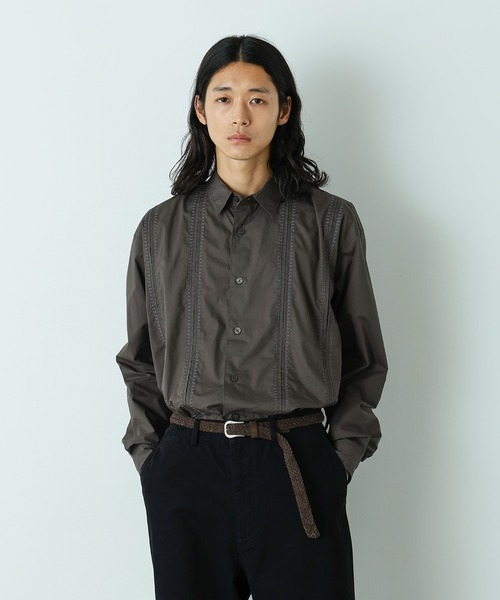 セール】「HOTEL LACE」デザインステッチロングスリーブシャツ（シャツ