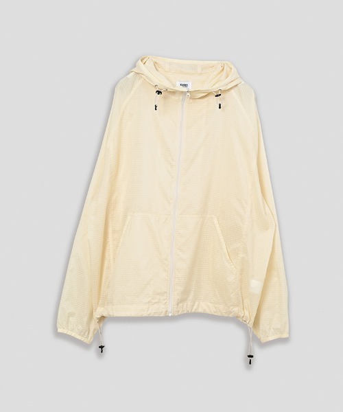Kelen（ケレン）の「mj11185- WALTER  SHEER RIP HOODIE フードジャケット(KLM26HJK1122)（ブルゾン・メンズ・ブラック/カーキ/ホワイト・38/40/42）」の2枚目の写真