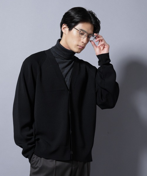 NANO universe（ナノユニバース）の「ELITE 7 FUNCTION W-FACE カーディガン（カーディガン/ボレロ・メンズ・カーキ/ブラック/チャコール・M/L）」の4枚目の写真