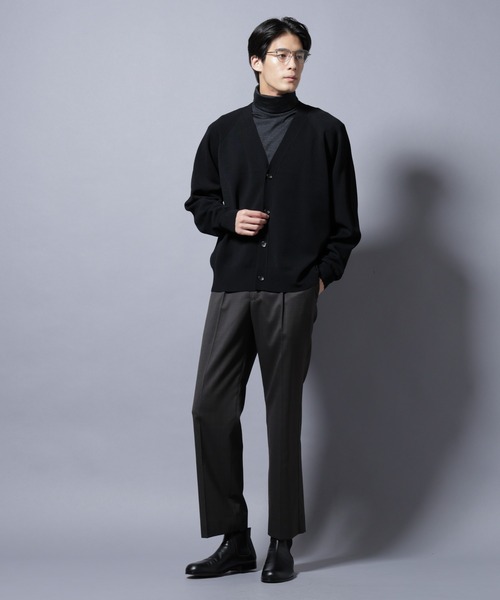 NANO universe（ナノユニバース）の「ELITE 7 FUNCTION W-FACE カーディガン（カーディガン/ボレロ・メンズ・カーキ/ブラック/チャコール・M/L）」の8枚目の写真