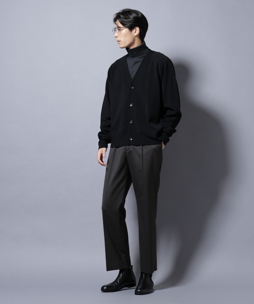 NANO universe（ナノユニバース）の「ELITE 7 FUNCTION W-FACE カーディガン（カーディガン/ボレロ・メンズ・カーキ/ブラック/チャコール・M/L）」の9枚目の写真