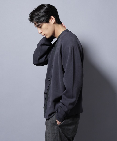 NANO universe（ナノユニバース）の「ELITE 7 FUNCTION W-FACE カーディガン（カーディガン/ボレロ・メンズ・カーキ/ブラック/チャコール・M/L）」の12枚目の写真