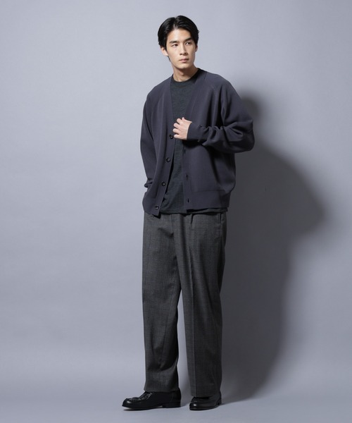 NANO universe（ナノユニバース）の「ELITE 7 FUNCTION W-FACE カーディガン（カーディガン/ボレロ・メンズ・カーキ/ブラック/チャコール・M/L）」の15枚目の写真