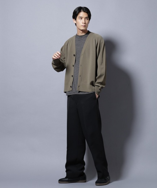 NANO universe（ナノユニバース）の「ELITE 7 FUNCTION W-FACE カーディガン（カーディガン/ボレロ・メンズ・カーキ/ブラック/チャコール・M/L）」の22枚目の写真