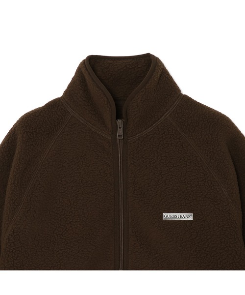 GUESS JEANS Mock Neck Sherpa Jacket ハーフジップ | GUESS(ゲス