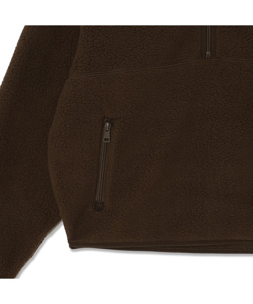 GSC7496AFBST起毛HネックWカフLCZ5ｘ3ｍｍSDオーダー料込 GUESS JEANS Mock Neck Sherpa Jacket ハーフジップ | GUESS(ゲス